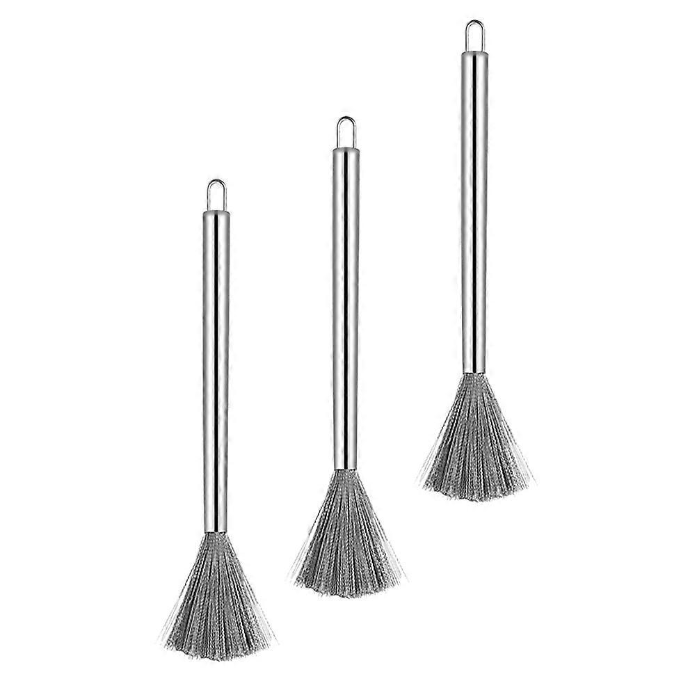 3Pcs Dish Cleaning Scraper Brush for Pots Long-handled Dish Brush Multi-function Pot Brush