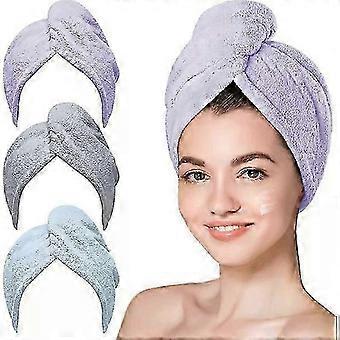Microfiber Towel, Super Absorbent, 3-Pack, Wet Hair Care Turban 2026