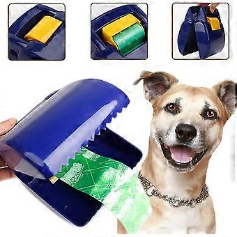 Pets Pooper Scooper with Bag Dispenser - Portable Handheld Dog Waste Sanitary Pick Up for Large and Small Dogs Cats Puppy or Kitten Litter , blue