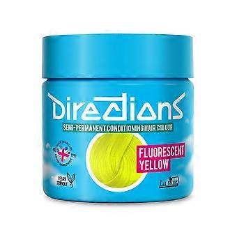 4 X New La Riche Directions Semi-Permanent Hair Color 88ml - Fluorescent Yellow