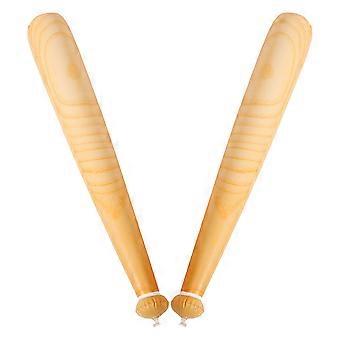 2pcs aufblasbare Baseballschläger PVC-Holzmaserung blasen Baseballspielzeug für Kinder Spaß Sport Party Gastgeschenke leicht aufzublasen und zu tragen 75cm