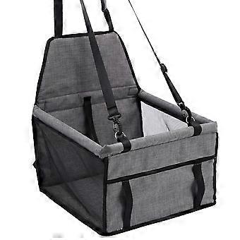 Asiento de coche para perros Transpirable Ajustable de fácil instalación Cesta de asiento elevador para perros y coches Negro