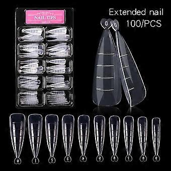 100Pcs Nail Forms Full Cover Gel Mold Tips Nail Extension Diy Nails Accessories