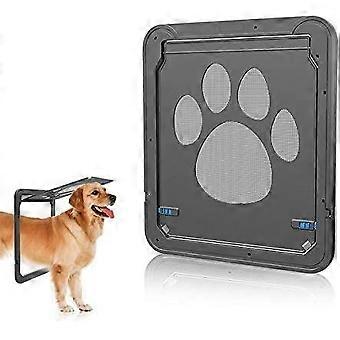 Haustiertür Katze Mikrochip Haustiertür Tür für große Hunde Haustiertür für Fliegengittertür 4-Wege-Verriegelung
