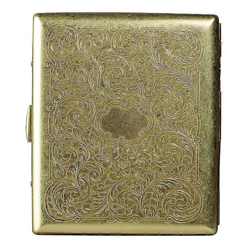 Brass rolled flower cigarette box