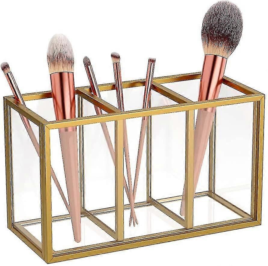Gold Makeup Brush Holder