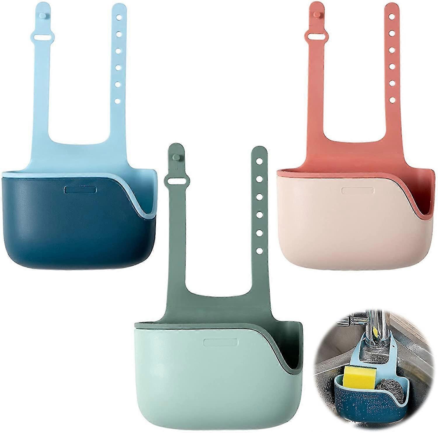Sponge Holder Dish Rack Hanging Basket 3pcs