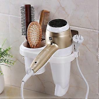 Haartrocknerhalter Kostenloses Stanzen Badezimmerregal Saugnapf WC Haartrocknerhalter Aufbewahrungsregal Wandbehang Haartrockner Regal Kleiderbügel