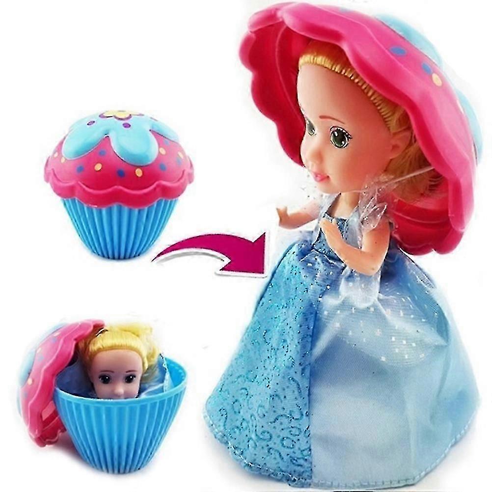 Mini muñeca sorpresa deformable con forma de cupcake