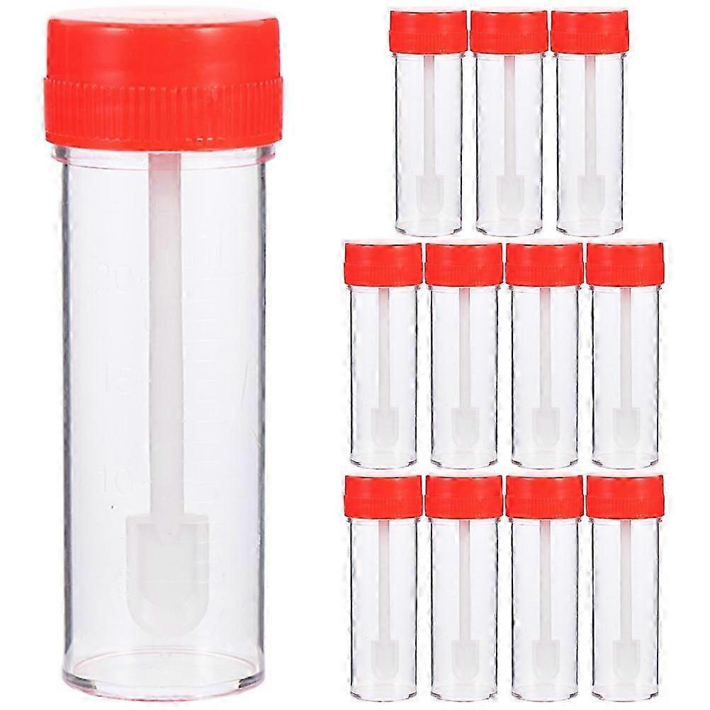 Stool Sampling Tubes | Transparent | 12Pcs for Medical Use