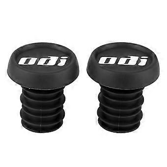 1 par de tapones de extremo de barra de goma antideslizante de manillar de 22,2 mm (negro)