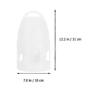 1Pc 5L Tragbare automatische Feeder Wasserspender Hängende Wasserflaschen für Kleintier Vogel Trinken Fütterung (weiß)