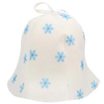 White Felt Sauna Hat for Bath Use Comfortable Absorbent Sauna Hat