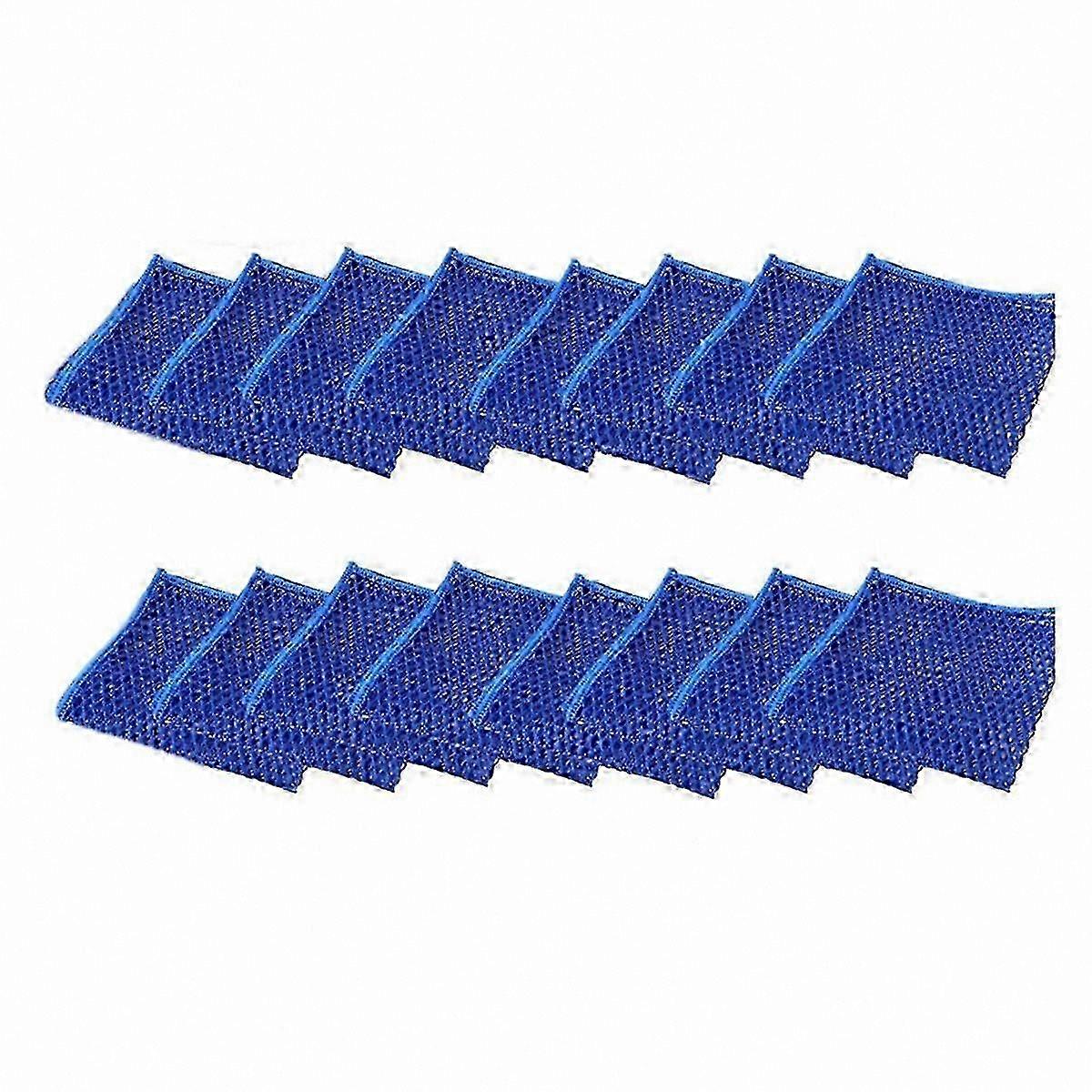 16-Pack Blue 3D Mesh Cloths for Multipurpose Cleaning