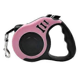 Retractable Pet Dog Leash 3M Pink for Walking Exercise