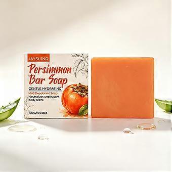 Persimmon Soap Bar, Natural Body Odor Care Soap, Refreshing Deep Cleansing Body Wash Bar for Women & Men All Skin Types