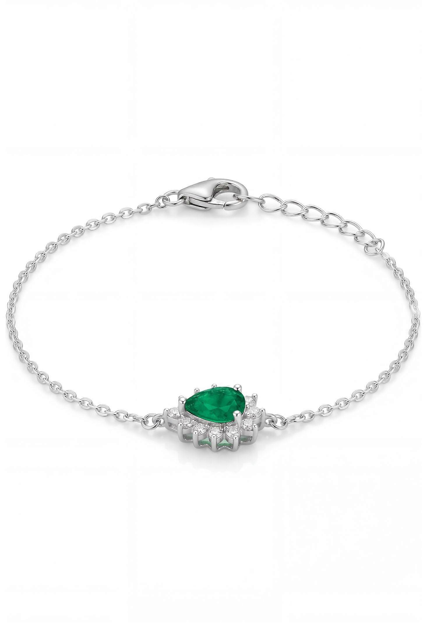 Phillippa Emerald Silver Bracelet for Women by Latelita 925 Sterling Silver