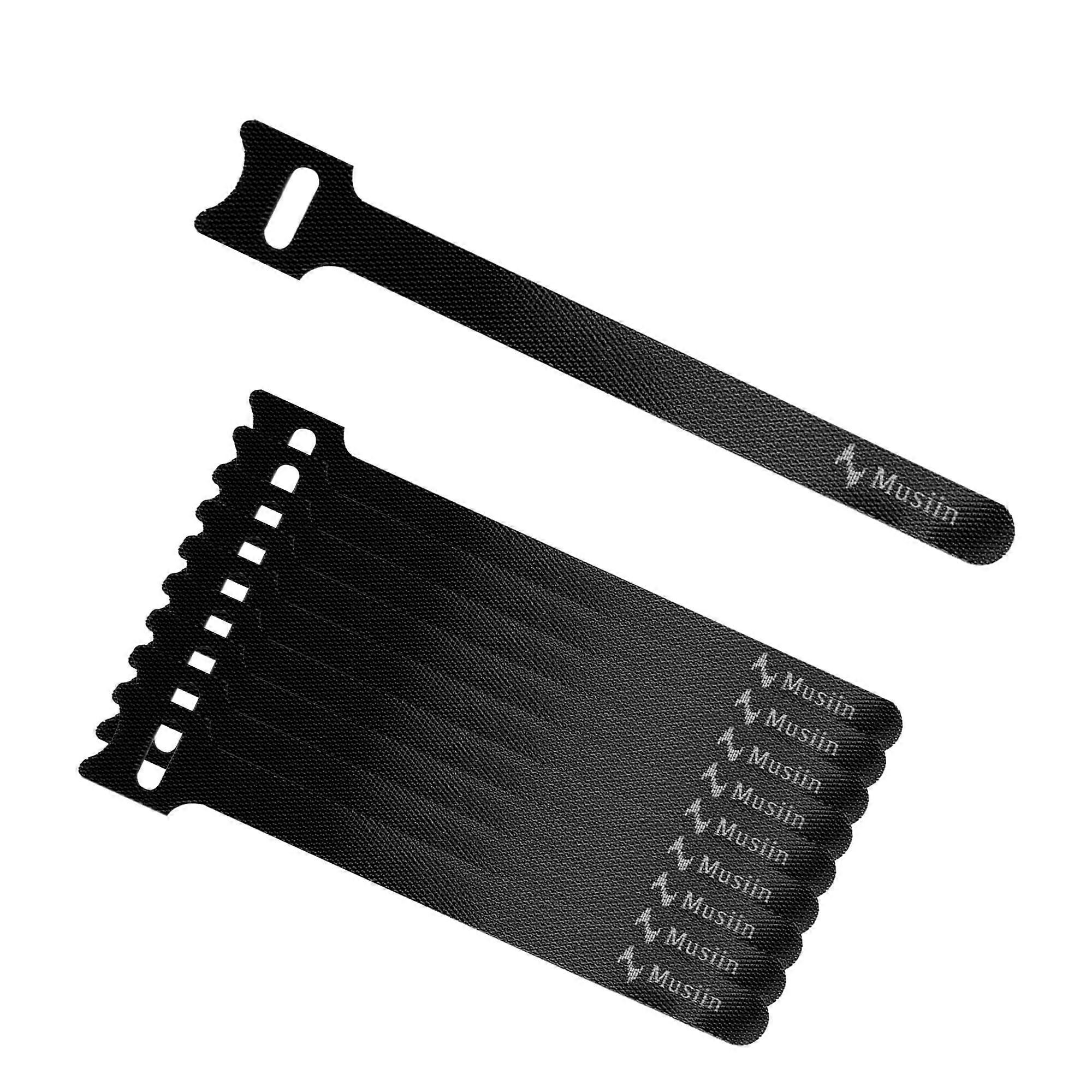 Cable Ties for Guitar and Audio, Reusable Straps, Tangle Cable Management, 10 Pack