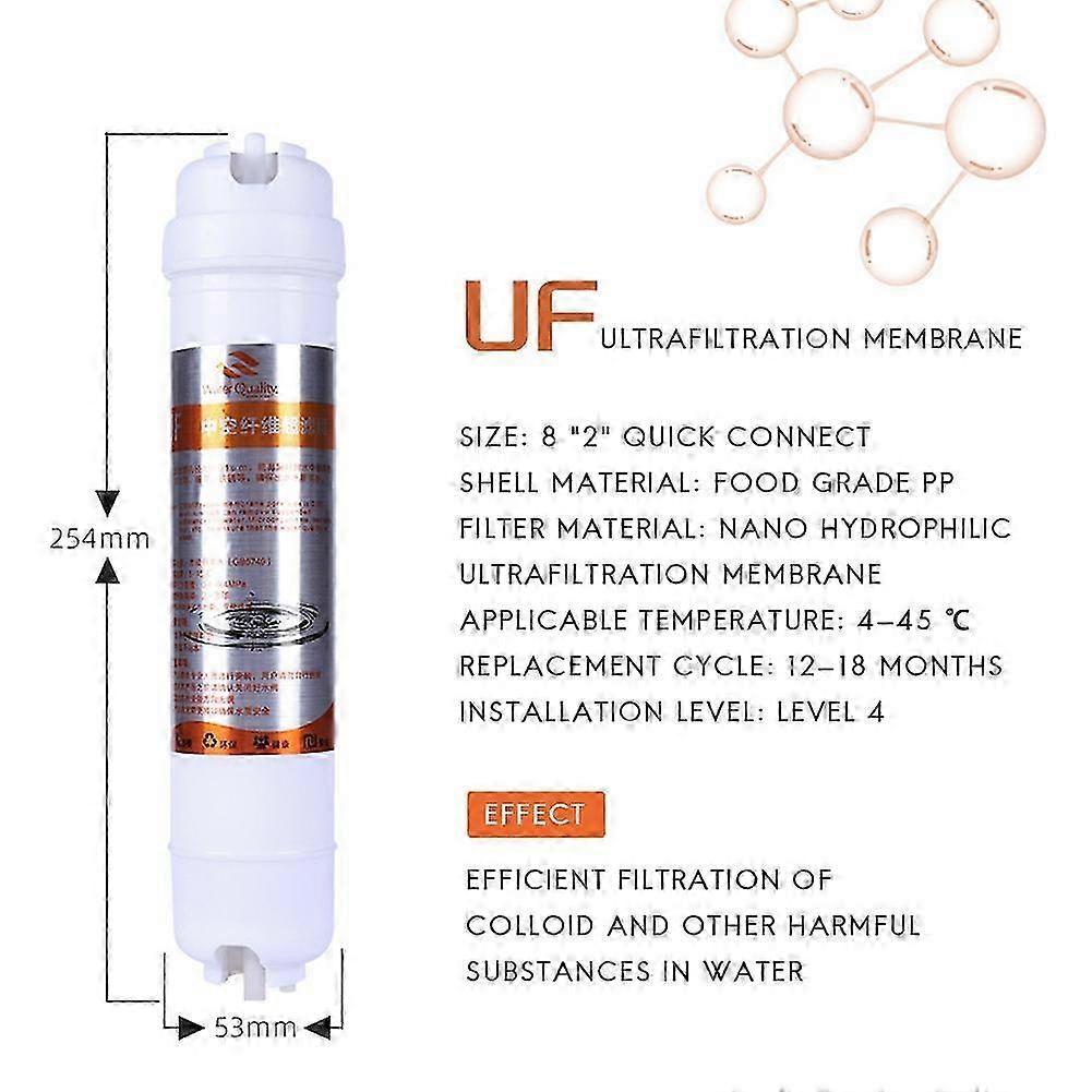8Inch 1/4inch Water Purifier Filter Quick Connect Filter elements UF Ultrafiltration Membrane Integrated Filter elements