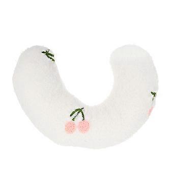 White Plush Pet Neck Pillow for Dog Sleeping Nap Cushion