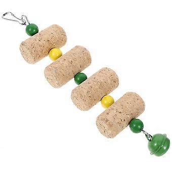 Parrot Hanging Chewing Toy Wooden Bird Cage Foraging Toy