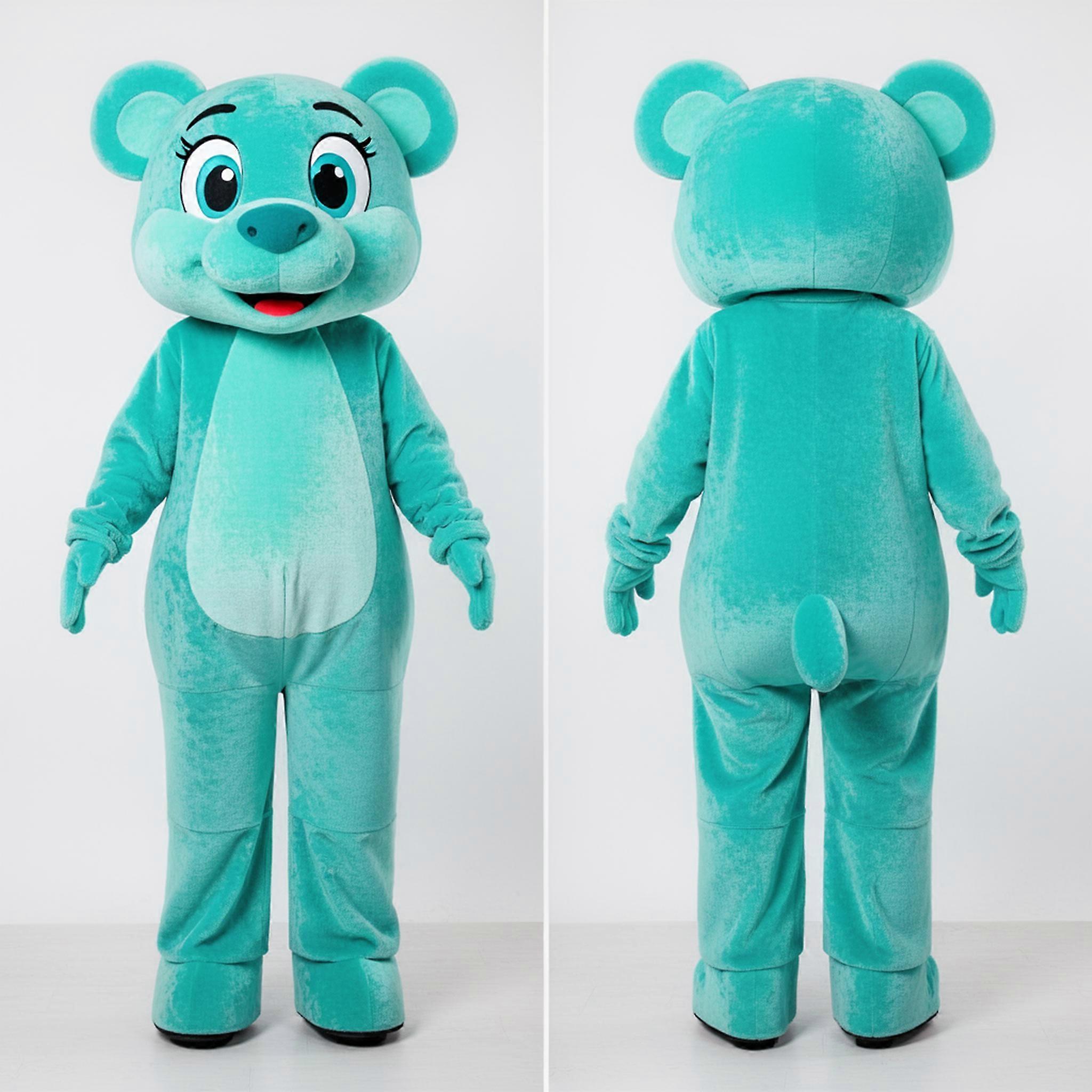 MASTICOT Turquoise Rounded Snout Stilt Walker Mascot