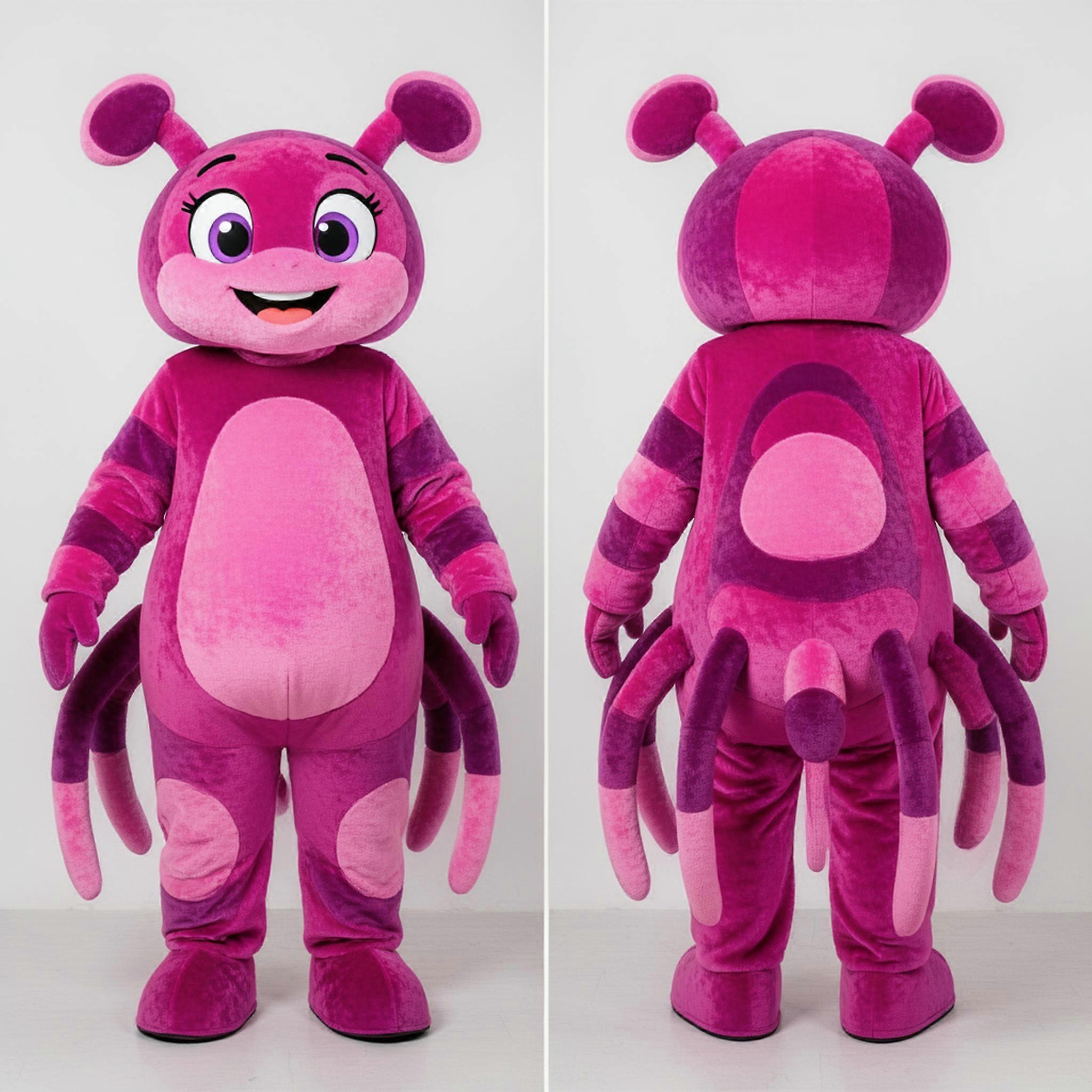 MASTICOT Magenta Soft Rounded Spider Mascot