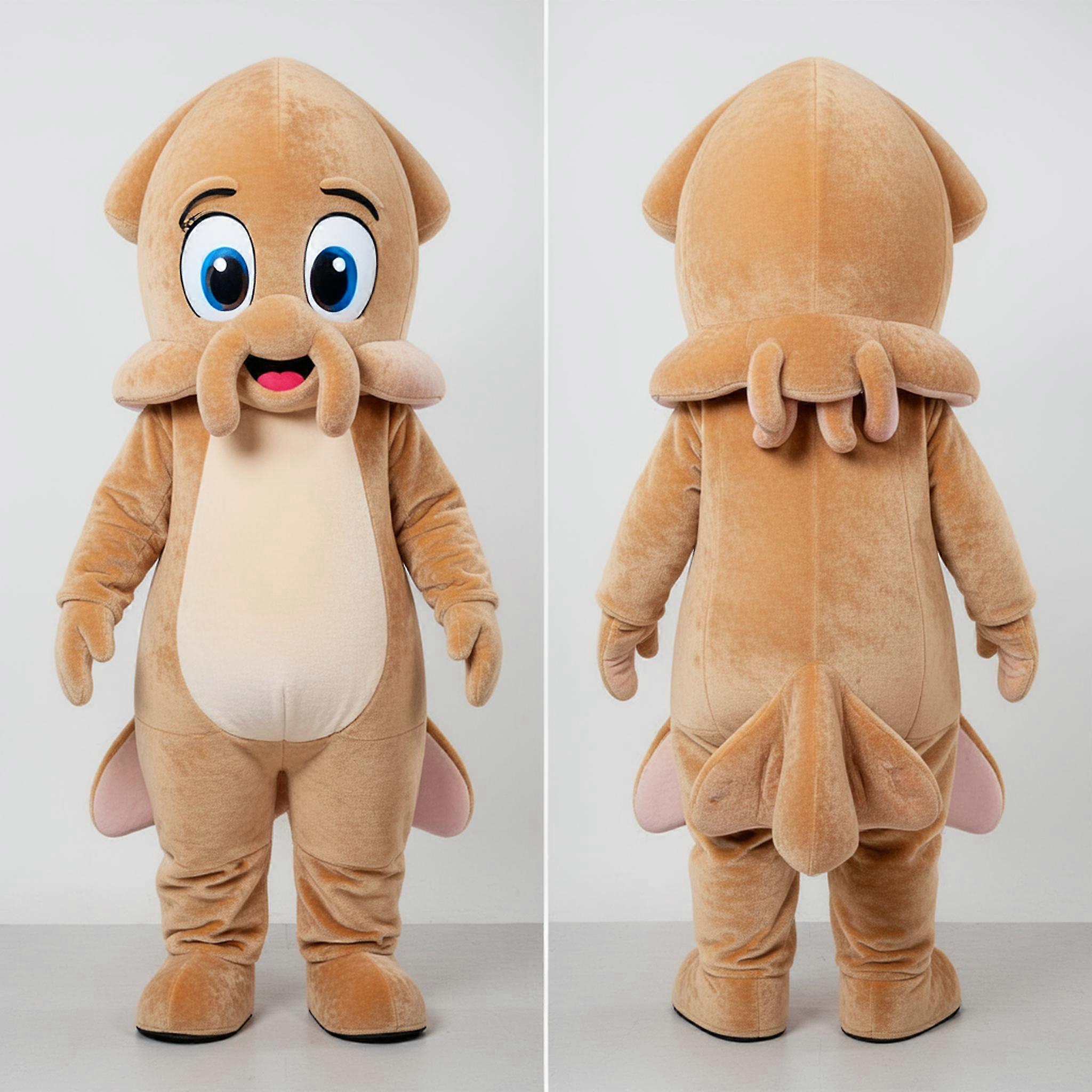 MASTICOT Tan Oversized Squid Mascot