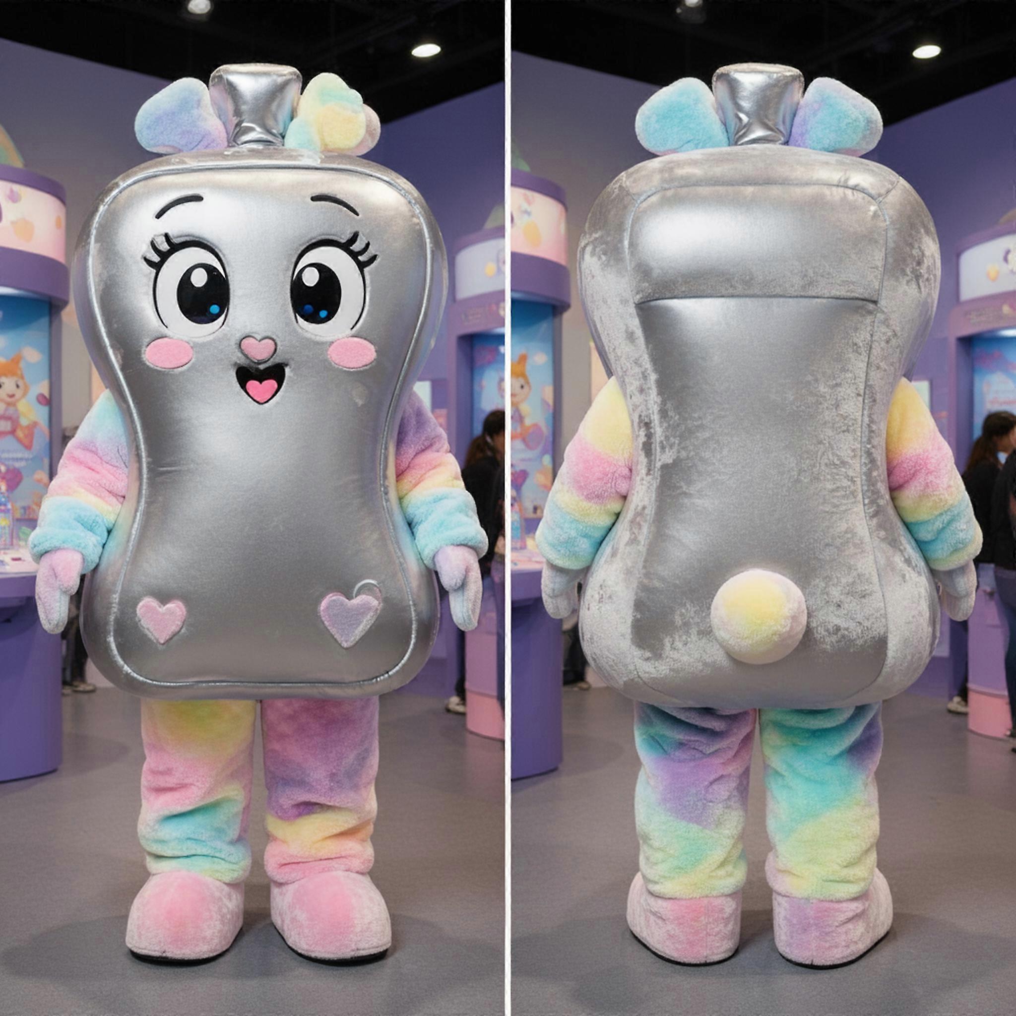 MASTICOT Silver Rounded Candy Box Mascot