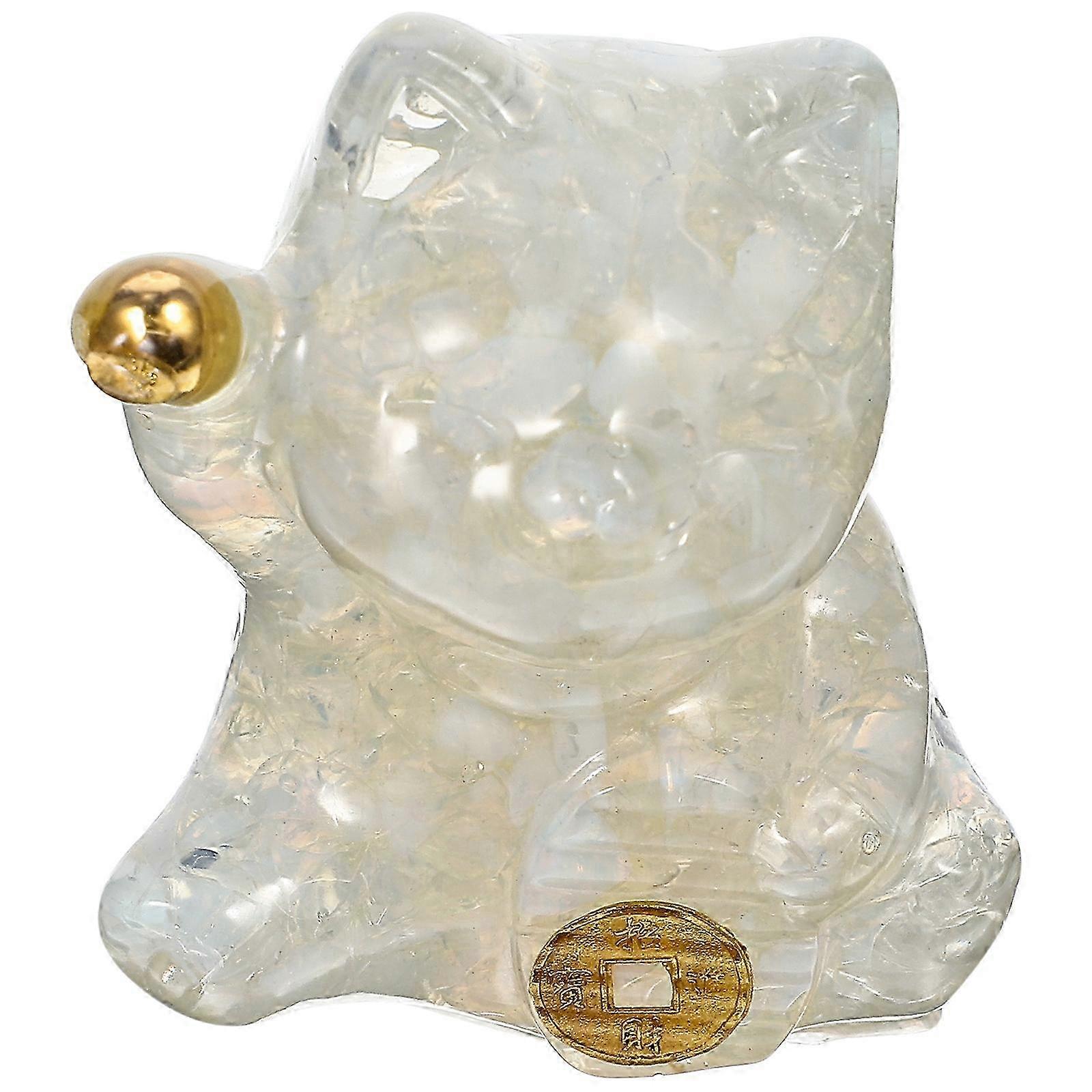Small Resin Decoration Cat Statue compatible with Tabletop Adornment
