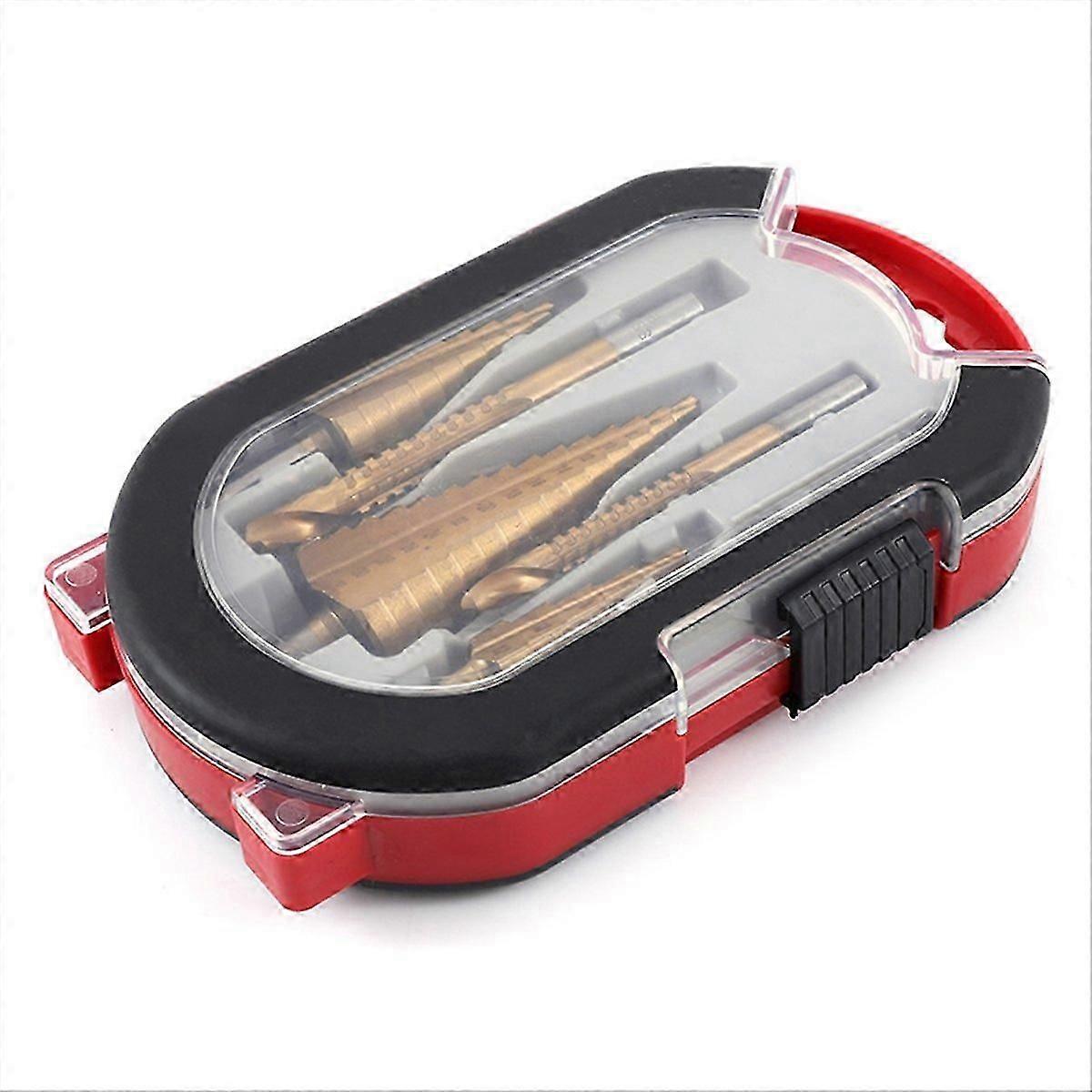 6-Piece Stepped Serrated Drill Bit Set Triangular Shank