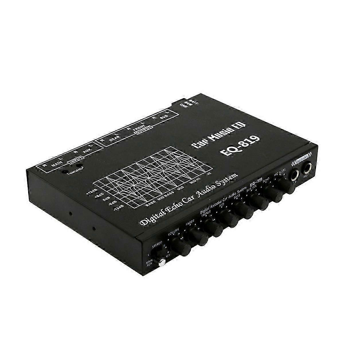 EQ-819 Car Equalizer Multifunctional Car Audio EQ Tuning Crossover Amplifier Parametric Equalizer Ca Tigers