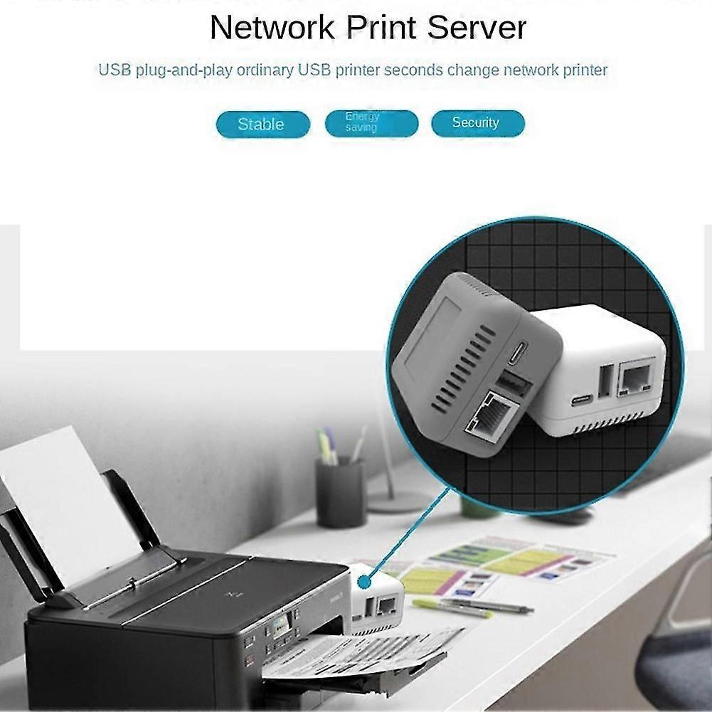 Mini NP330 Netværk USB 2.0 Printserver (Netværksversion)