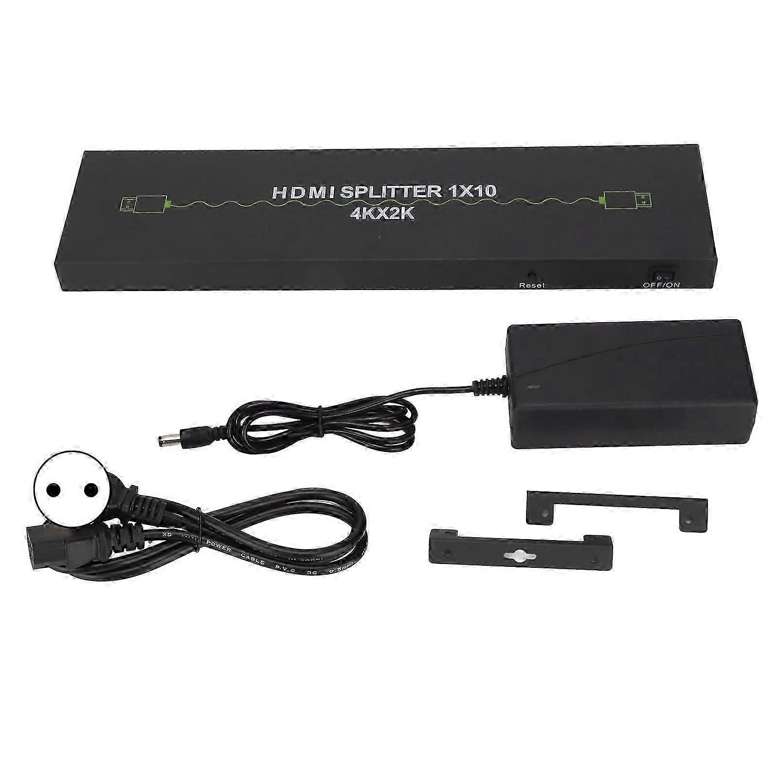 4K 1 Input 10 Output High Definition Multimedia Interface Splitter, Stable, Reliable and Practical Computer Device