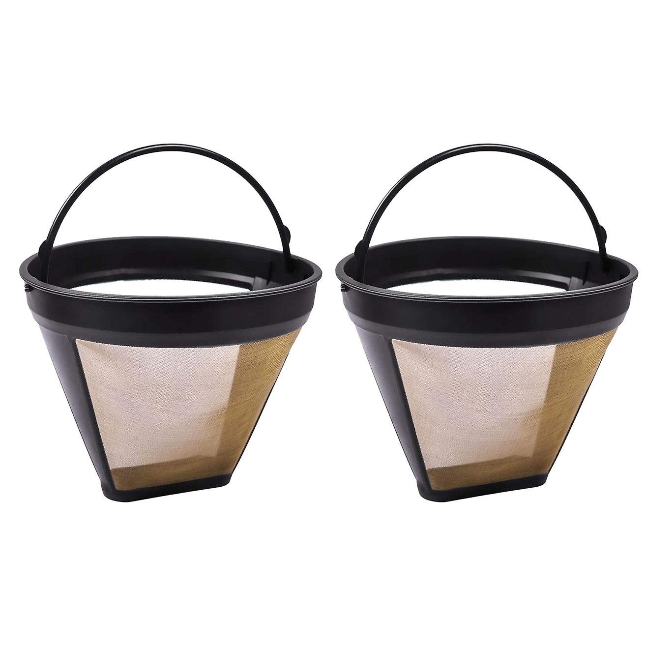 2 Pcs Reusable Cone Style Replacement Coffee Filter Replaces Your Permanent Coffee Filter for Machi