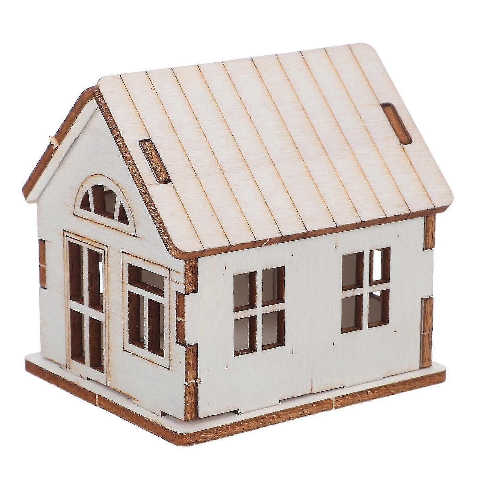 Rustic Wooden House Model Kit