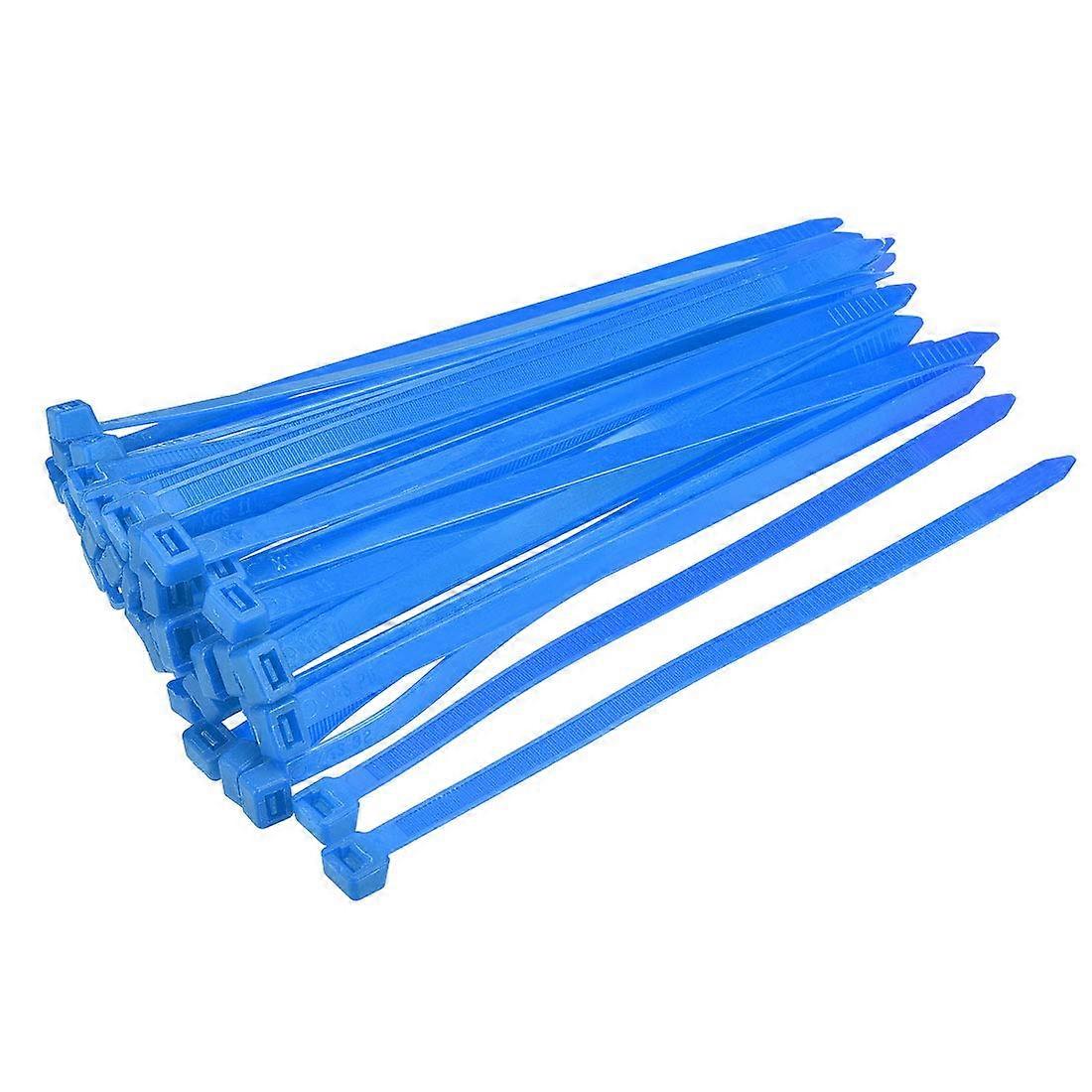 100 Pack 8 Inch Blue Nylon Cable Zip Ties SelfLocking Secure Hold for Cable Management
