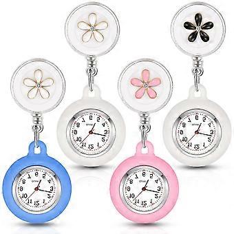 4-piece nurse watch suitable compatible with nurse doctor retractable digital watch