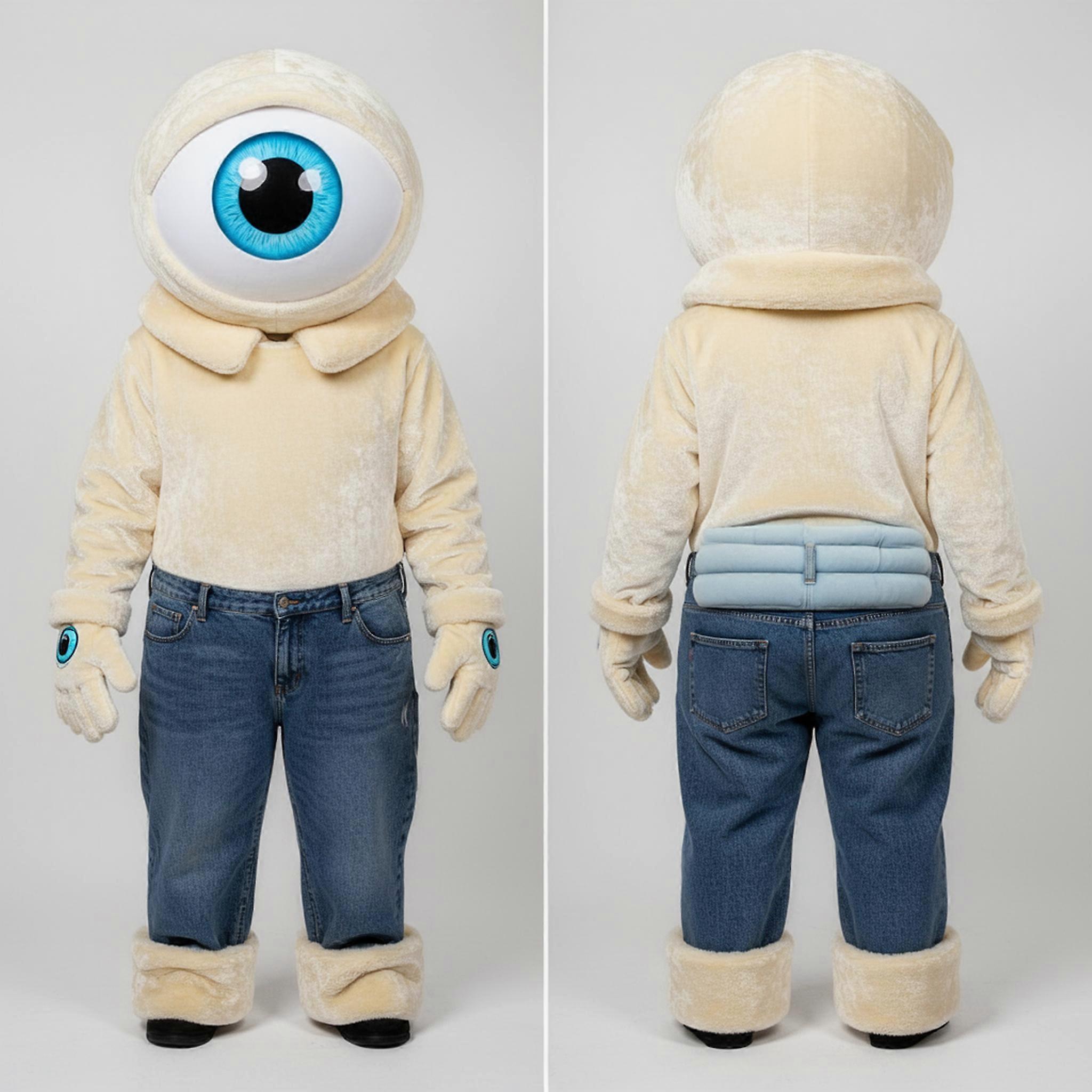 MASTICOT Cream Velvety Cyclops Mascot