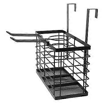 Over Door Hair Dryer Holder Bathroom Organizer with Space‑Saving Design and Durable Iron Construction