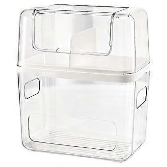 2-in-1 Trash Bag Holder Laundry & Dishwasher Pods Container,Garbage Bag Dispenser with Removable Lids