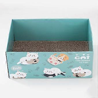 Cat Scratching Box Grinding Claws Scratcher Toy Nest Corrugated Paper Pad Bed Mat