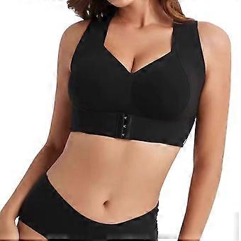 BH mit Frontverschluss und optimaler Unterstützung für Damen, bügelloser Nylon-BH ohne Bügel, vollständige Abdeckung, gekreuzte Träger am Rücken, breite Träger, ideal für Freizeit, Pendeln und mehr.