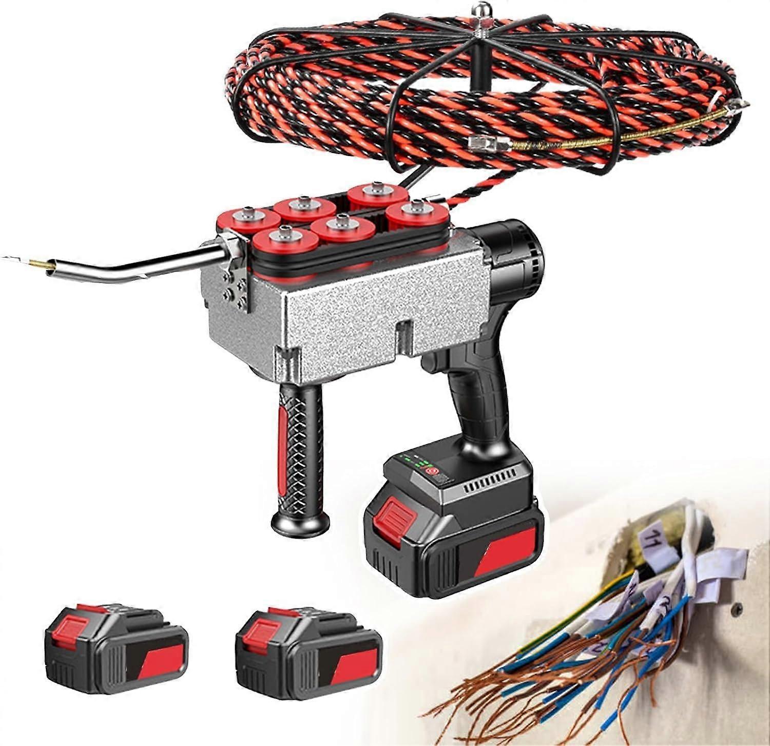 Electrician Wire Pulling Machine 15m 30m Automatic Cable Threading Tool for Wall Conduit Installation