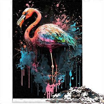 Paintsplash Flamingo Jigsaw Puzzle Paintsplash Flamingo Jigsaw Puzzles For Adults Wooden Puzzles Great Gifts For Christmas