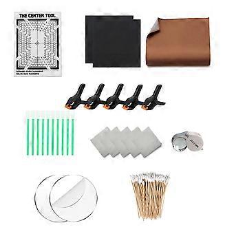 Card Care Set for Collectors, 127Piece Trading Card Cleaning Collection with Magnifier, Cleaning Accessories and Manual Flattening Support Multicolor