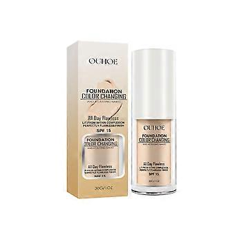 2pcs Liquid foundation, lightweight texture, smooth application, wear, sweat-resistant, even coverage, skin-friendly makeup base