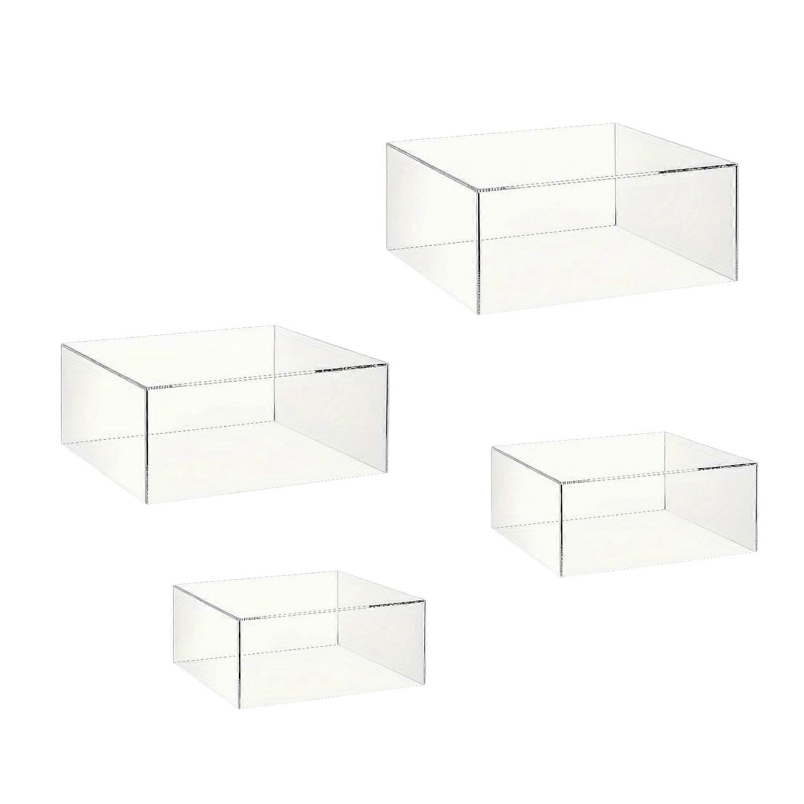 4 Pieces Fillable Cake Riser Transparent Acrylic Cake Stand Elegant
