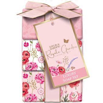 Royale Garden Soap Trio - Gift Set mýdel ( 3 pcs )