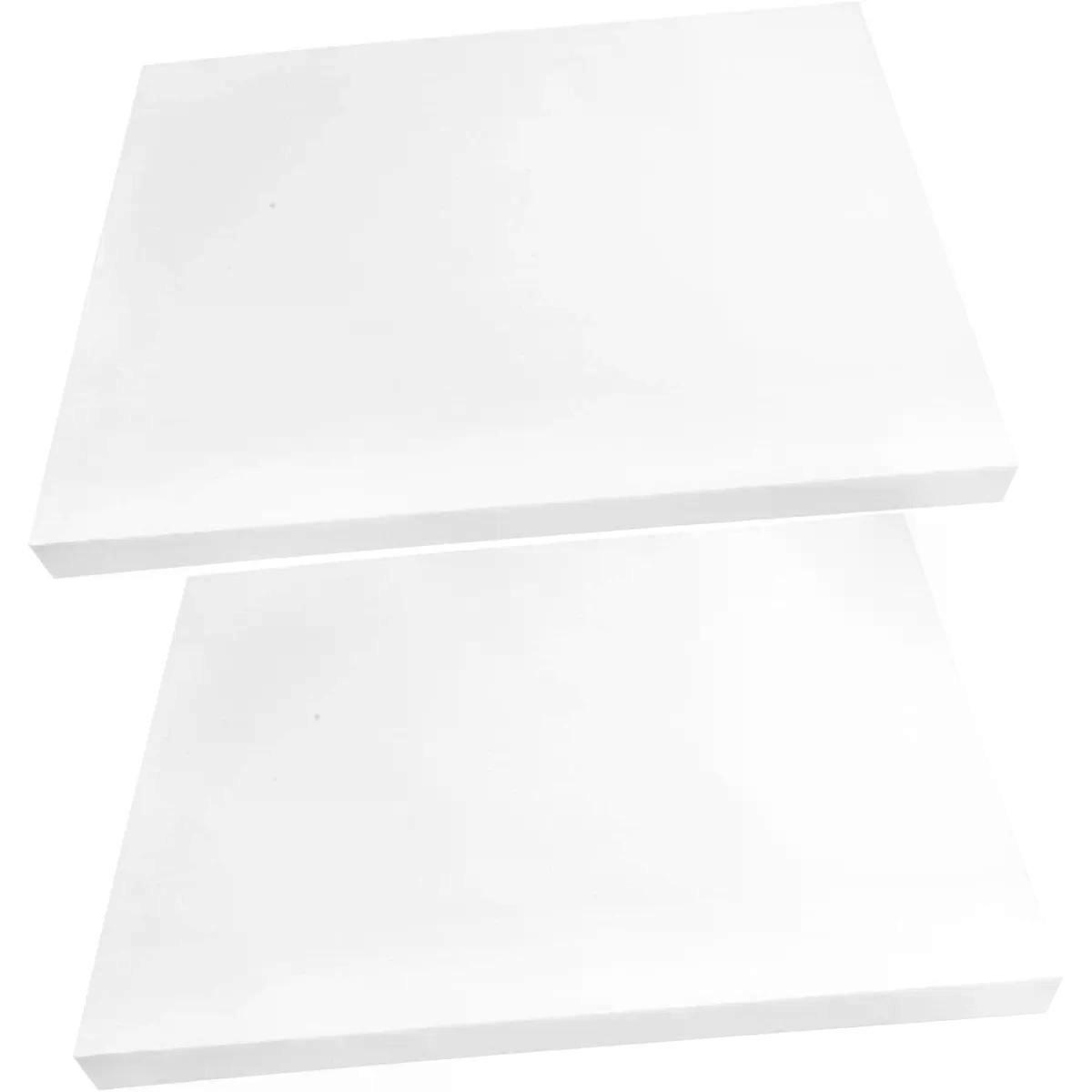 2pcs High Density PU Foam Sheets White Cuttable Packing Sheets